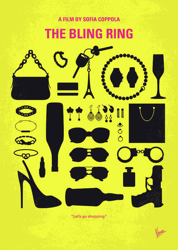 The Bling Ring Poster featuring the digital art No784 My The Bling Ring minimal movie poster by Chungkong Art