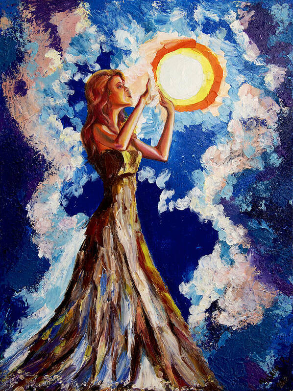Decorative Poster featuring the painting Nocturne by Yelena Rubin