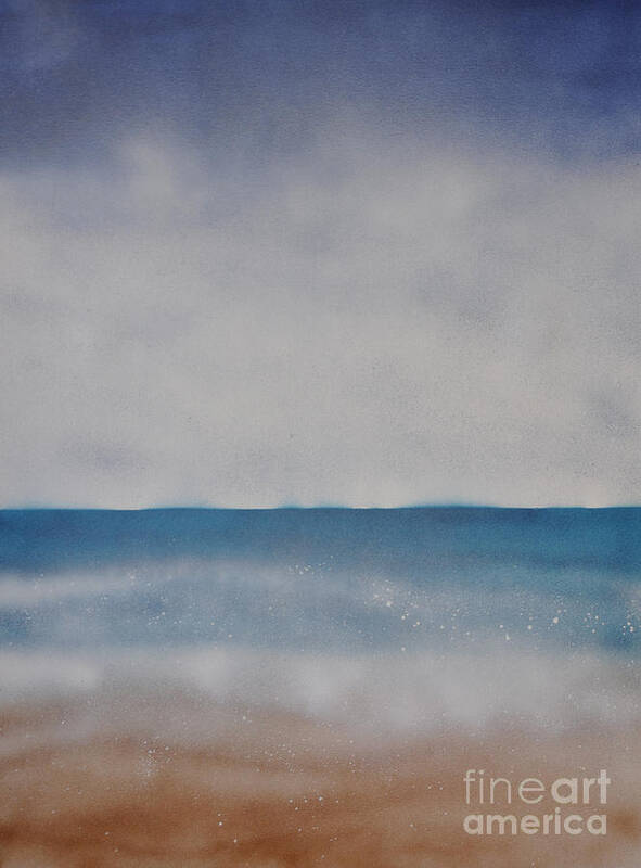 Ocean Poster featuring the painting Ocean Breathe by Shelley Myers