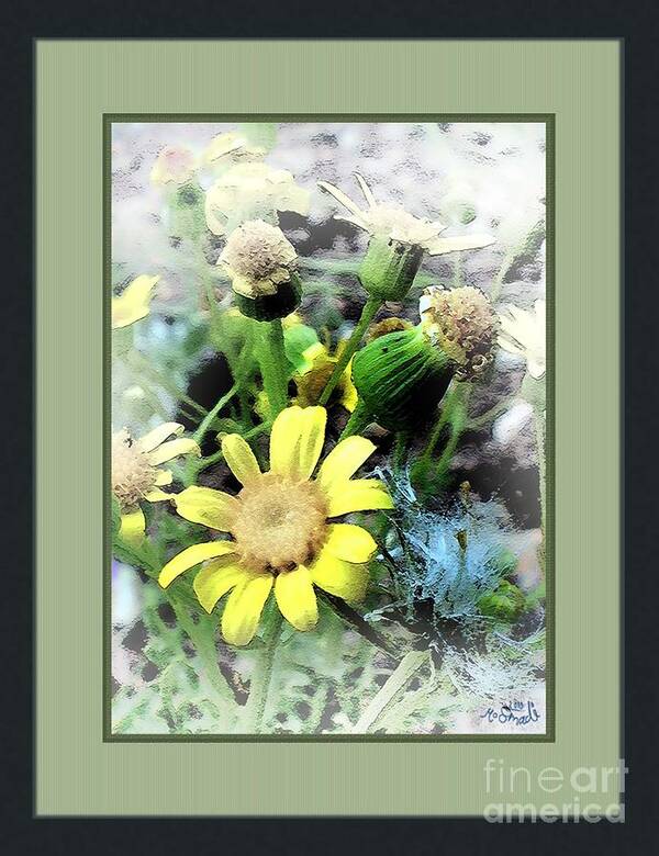 Flowers Poster featuring the digital art Off Yellows by Mohd Smadi