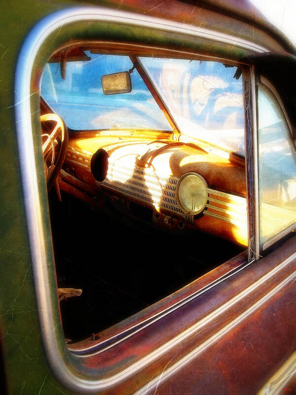 Glenn Mccarthy Poster featuring the photograph Old Chevrolet Dashboard by Glenn McCarthy Art and Photography