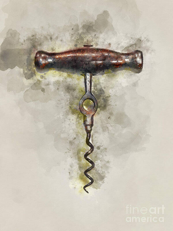 Corkscrew Poster featuring the photograph Old Corkscrew by Jon Neidert