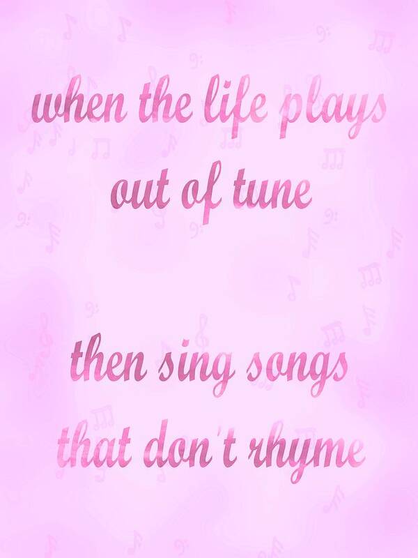 Life Poster featuring the digital art Out of tune Pink by Keshava Shukla