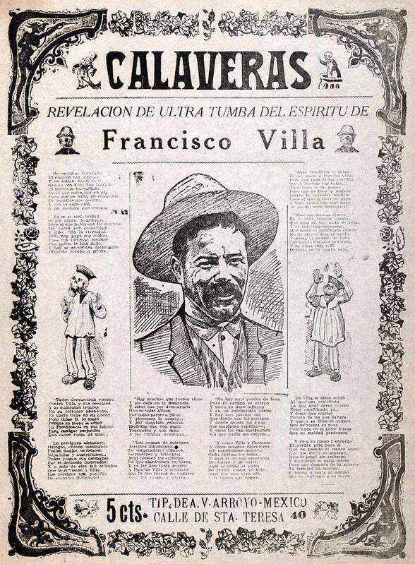1920s Poster featuring the photograph Pancho Villa. Calaveras, Revelation by Everett