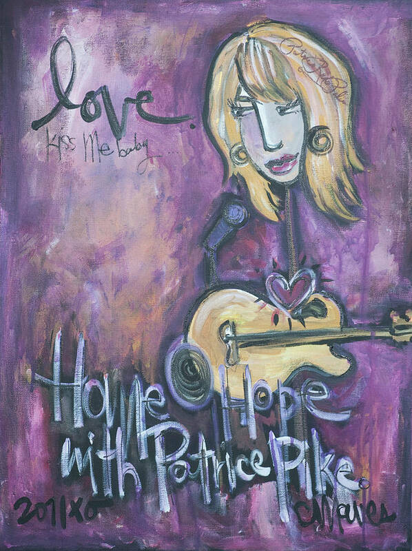 Patrice Pike Poster featuring the painting Patrice Pike Live by Laurie Maves ART
