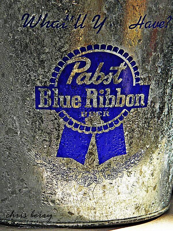 Adult Poster featuring the photograph PBR Bucket O Beer by Chris Berry