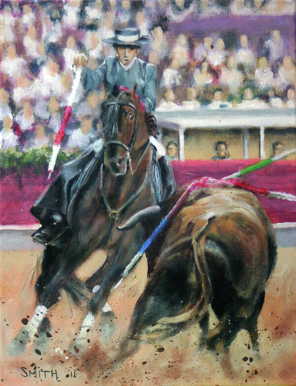 Horses Poster featuring the painting Picador by Tom Smith