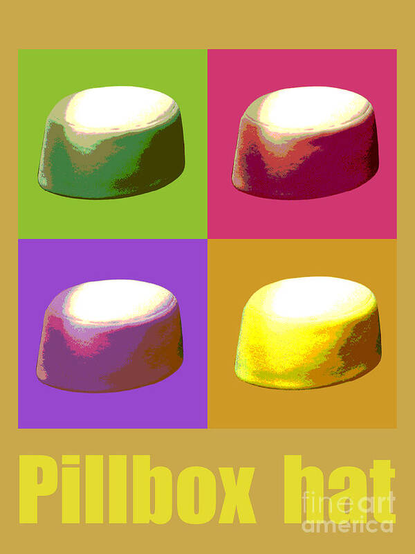 Pillbox Poster featuring the digital art Pillbox hat by Jean luc Comperat