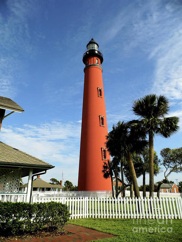 Ponce Inlet Poster featuring the photograph Ponce De Leon Lighthouse by D Hackett