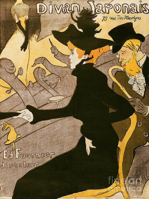 Poster Poster featuring the painting Poster advertising Le Divan Japonais by Henri de Toulouse Lautrec