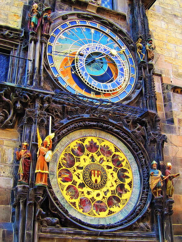 Prague Poster featuring the photograph Prague Astronomical Clock by Andreas Thust