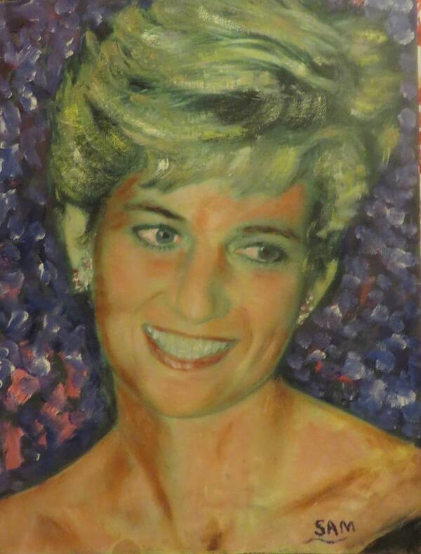 Royal Poster featuring the painting Princess Diana by Sam Shaker