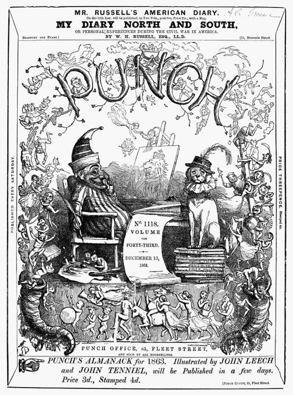 1862 Poster featuring the photograph Punch Front Page, 1862 by Granger