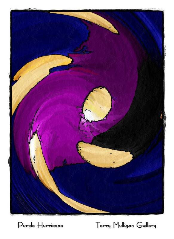 Purple Poster featuring the digital art Purple Hurricane by Terry Mulligan