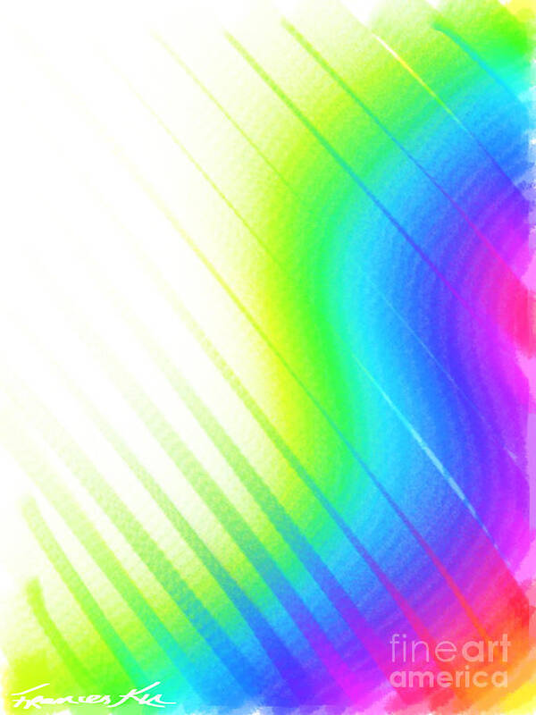 Rainbow Poster featuring the digital art Rainbow's Edge by Frances Ku