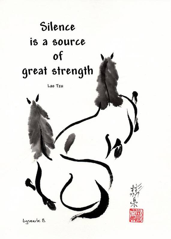 Art With Quotes Poster featuring the painting Retired with Lao Tzu quote III by Bill Searle