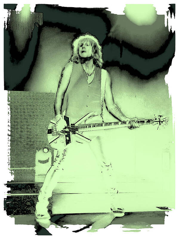 Rick Savage - Def Leppard Poster featuring the photograph Rick Savage - Def Leppard by David Patterson