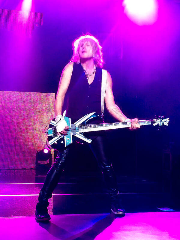 Rick Savage Of Def Leppard Poster featuring the photograph Rick Savage of Def Leppard by David Patterson