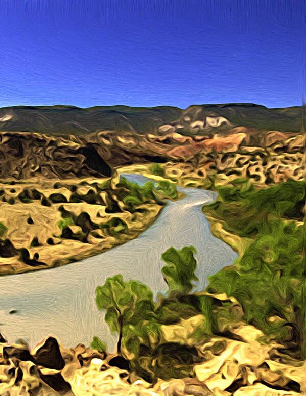 Tree Poster featuring the painting Rio Chama River by Lou Novick