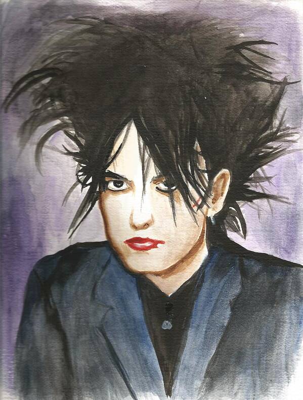 Amber Stanford Poster featuring the painting Robert Smith by Amber Stanford