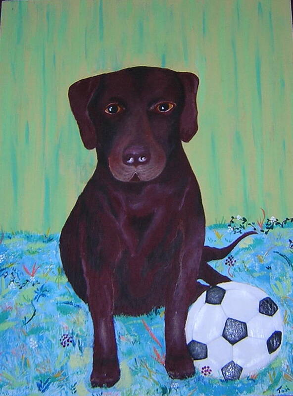 Dog Poster featuring the painting Rocky by Valerie Josi