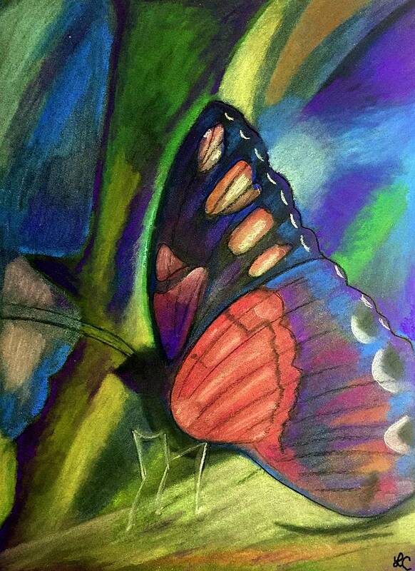 Wings Poster featuring the pastel Roots and Wings by Laurie's Intuitive