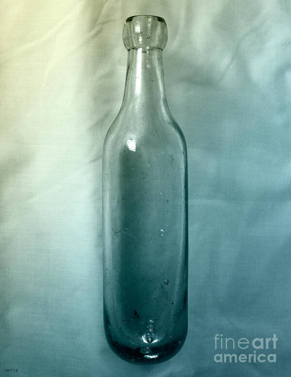 Vintage Bottle Poster featuring the photograph Round Bottom Bottle by Phil Perkins