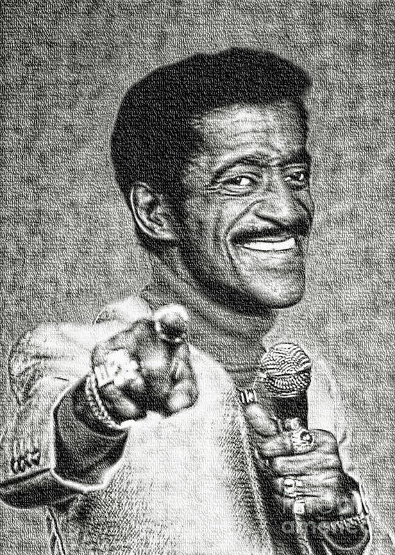 Sammy Davis Poster featuring the painting Sammy Davis Jr - Entertainer by Ian Gledhill