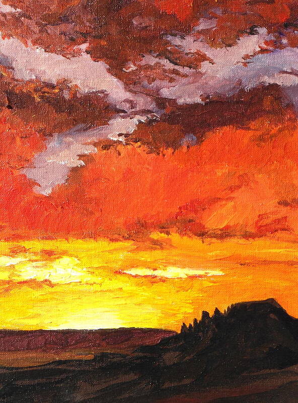 Sedona Poster featuring the painting Sedona Sunset 2 by Sandy Tracey