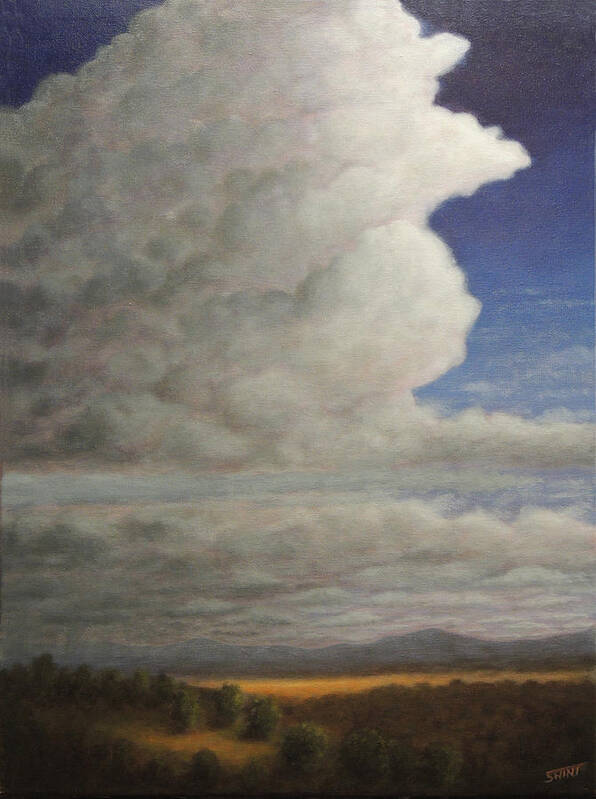 Cloudscape Poster featuring the painting Settler's Paradise by David Swint