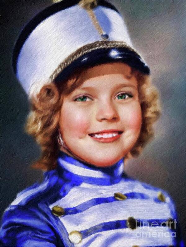Shirley Poster featuring the painting Shirley Temple, Vintage Actress by Esoterica Art Agency