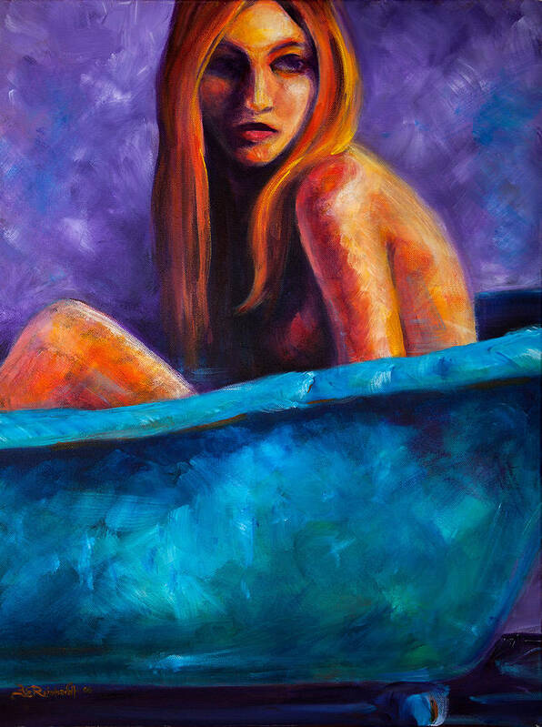 Nude Poster featuring the painting Soak by Jason Reinhardt