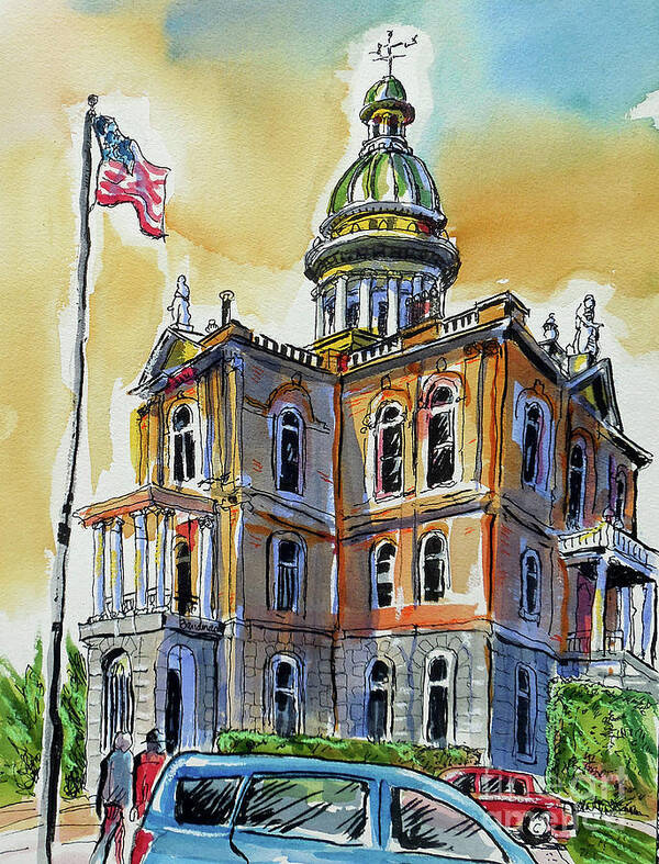 Courthouse Poster featuring the painting Spectacular Courthouse by Terry Banderas