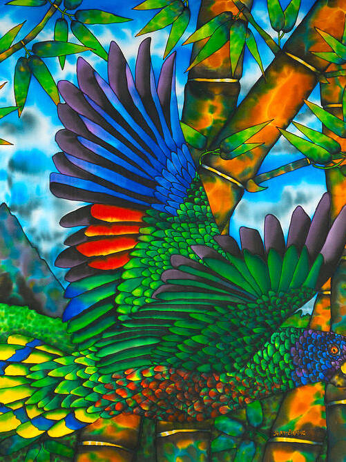 St. Lucia Parrot Poster featuring the painting Gwi Gwi St. Lucia Amazon Parrot - Exotic Bird by Daniel Jean-Baptiste