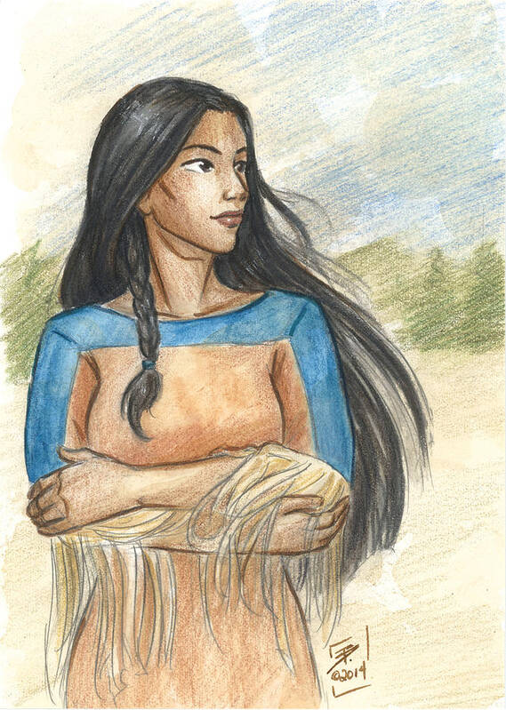 Native American Poster featuring the painting Star-Daughter by Brandy Woods