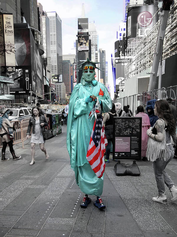 Statue Of Liberty Poster featuring the photograph Statue Of Liberty guy by Jackson Pearson