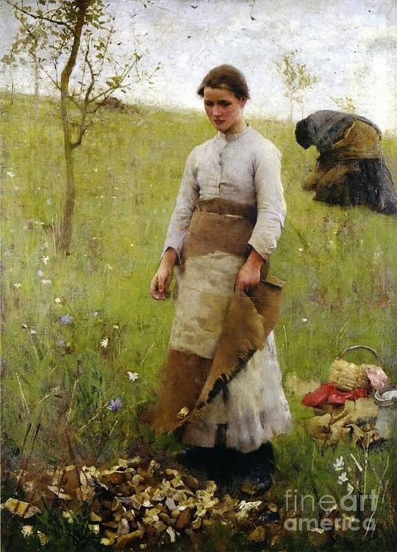 George Clausen - Stone Removal 1887 Poster featuring the painting Stone Removal by MotionAge Designs