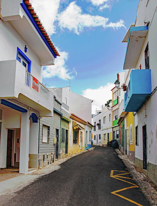 Street Poster featuring the photograph Street in Alvor by Jeff Townsend