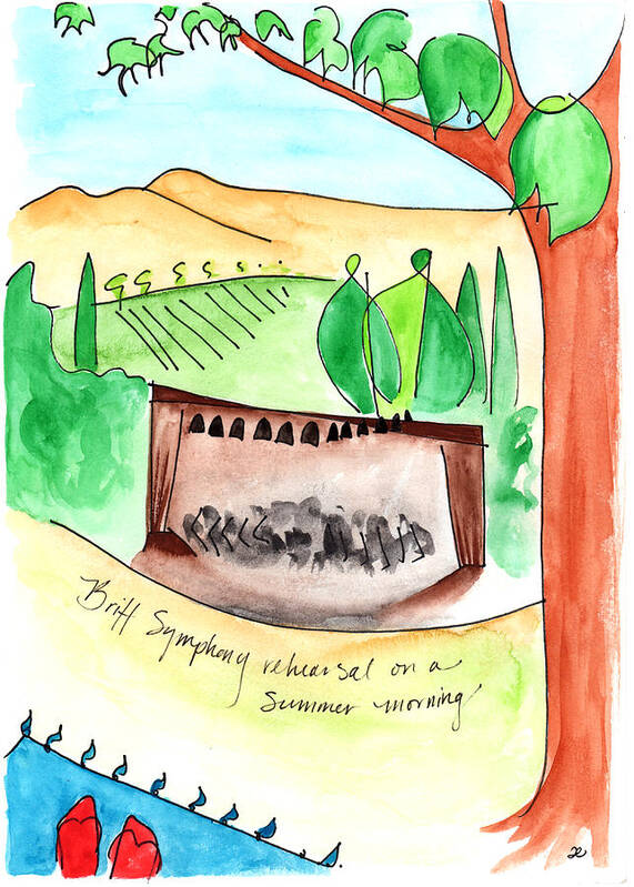 Art Poster featuring the painting Summer on Britt Hill by Anna Elkins