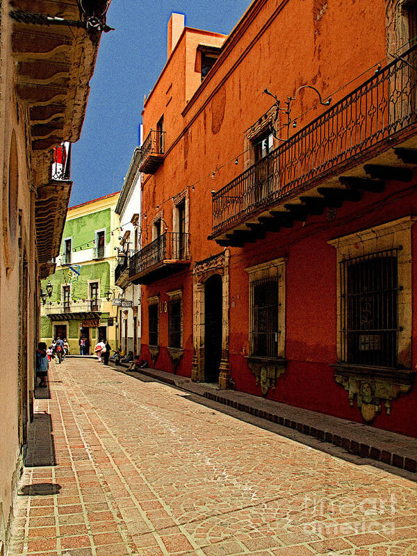 Darian Day Poster featuring the photograph Sunny Street by Mexicolors Art Photography