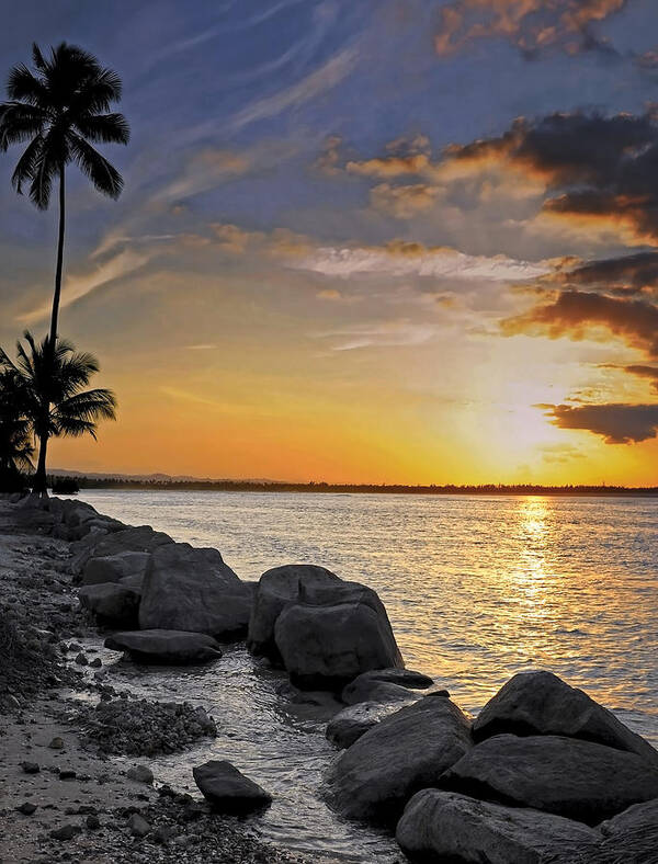 Caribbean Poster featuring the photograph Sunset Caribe by Stephen Anderson