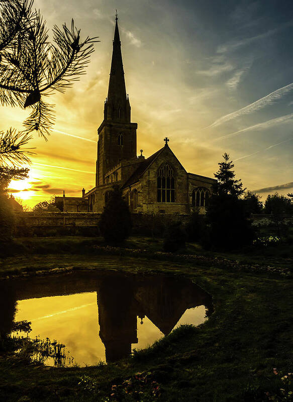 Sunset Poster featuring the photograph Sunset Church by Nick Bywater