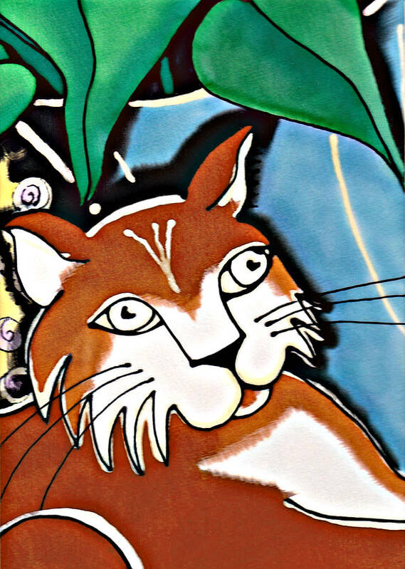 Cat Poster featuring the painting Super Cat by Sheryl Karas