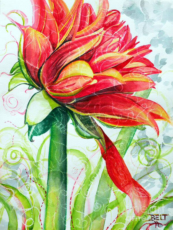 Floral Poster featuring the painting Ruby by Christine Belt