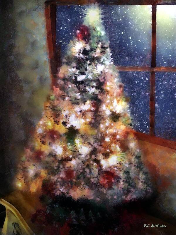 Christmas Poster featuring the painting Tabletop Tannenbaum by RC DeWinter