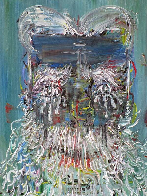 Bearded Poster featuring the painting Tears Of The Bearded Man by Fabrizio Cassetta