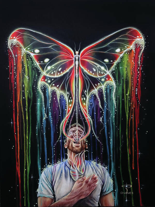 Butterfly Poster featuring the painting Tell The Truth - Let The Peace Fall Where It May by Robyn Chance