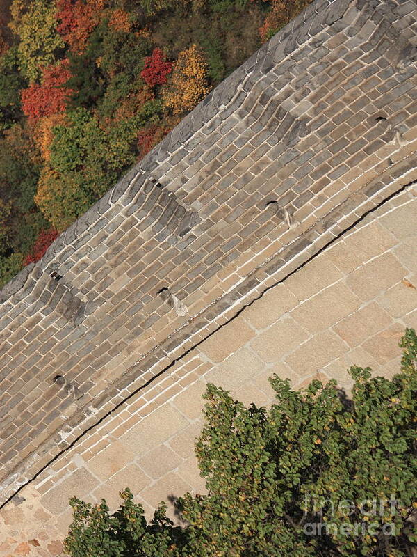 The Great Wall Of China Poster featuring the photograph The Great Wall Perspective by Carol Groenen