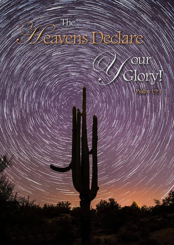 Star Trails Poster featuring the photograph The Heavens Declare by James Capo