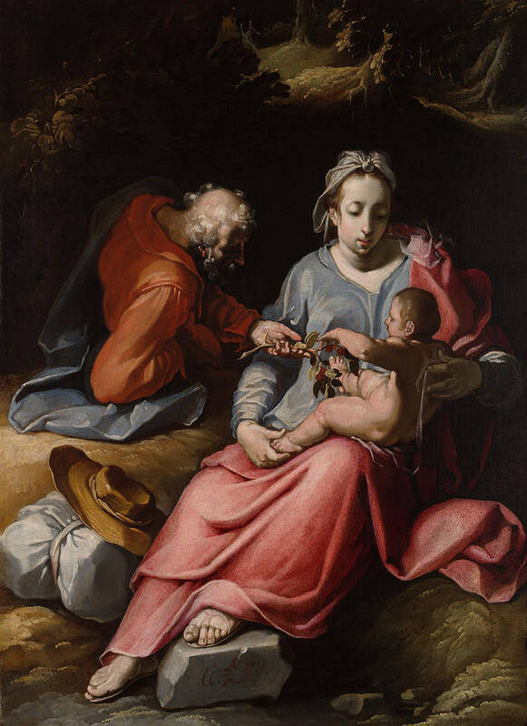 Painting Poster featuring the painting The Holy Family by Mountain Dreams